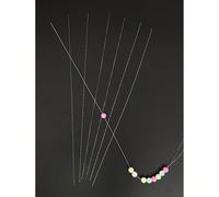 Aiguilles à perler avec ouverture latérale, outil de filage pour cristal et perle, aiguilles en acier inoxydable 0,3 mm/2 pièces, 0,4 mm/2 pièces, 0,5 mm/2 pièces, 0,6 mm/2 pièces, 0,7 mm/2 pièces, 0,