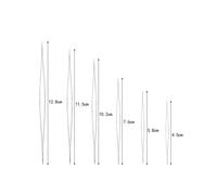 Aiguilles à perler pour la création de bijoux, 6 tailles d'aiguilles à gros chas pour perles de rocaille, aiguilles à gros chas avec flacon