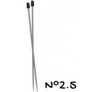 Aiguilles à tricoter - 30 cm - aluminium - n°2 a n°5 - Distrifil(...) - 2.5 Gris 2.5 Gris G