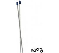 Aiguilles à tricoter - 30 cm - aluminium - n°2 a n°5 - Distrifil(...) - 3 Gris 3 Gris G