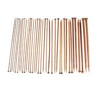 Aiguilles à tricoter au Crochet en bambou carbonisé, 36 pi è ces 18 tailles | Ensemble d'aiguilles à tricoter en bambou carbonisé lisse, pour aiguilles à tricoter en laine, avec pointe tranchante et tail