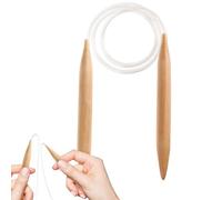 Aiguilles à tricoter circulaire en bois - outils de fil de roche pour pull, écharpe, chapeau, couverture | Gros stics tricotés en bois naturel pour les experts pour les débutants |