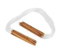 Aiguilles à tricoter circulaires Ensemble, double point Aiguilles à tricoter circulaires en bambou Tailles de 0,2-1 cm avec tube transparent 18 Tailles Différentes