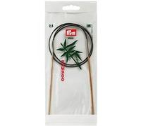 Prym Aiguilles à tricoter circulaires fixes 80 cm en bambou Naturelle Taille unique N° 2,5 à 10