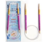 Aiguilles à tricoter circulaires fixes 80 cm Bois Flair Du N°3 au 10 - Pony(...) - G