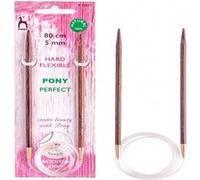 Aiguilles à tricoter circulaires fixes 80 cm Bois Perfect Du N°3 au 10 - Pony(...) - G