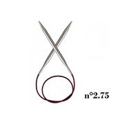 Aiguilles à tricoter circulaires fixes cable 80 cm Nova Metal du n° 2,5 à 5 -(...) - 2,75 Gris