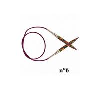 KnitPro Aiguille circulaire fixe Symphonie KP21341 Bois multicolore 6 mm × 80 cm