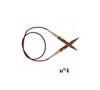 KnitPro 80 cm x 4 mm, Symphonie Aiguille Circulaire Fixe Bois, Multicolore