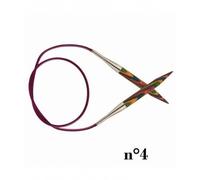 Aiguilles À Tricoter Circulaires Fixes En Bois Cable 80 Cm Symfonie Du N° 3,75 À 6,5 - Knitpro