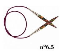 KnitPro Aiguilles circulaires fixes en bois Symphonie KP21342 multicolore 80 cm