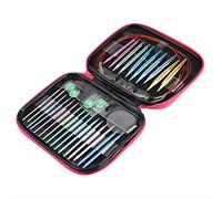 Aiguilles à Tricoter Circulaires Interchangeables, 13 Paires 2,75-10mm, Kit avec Accessoires et Sac de Rangement