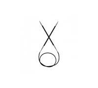 KnitPro Aiguilles circulaires fixes KP41203 – Bois noir/argent 100 cm x 2,5 mm