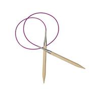 KnitPro 60 cm x 4 mm-Basix Aiguilles circulaires Fixes en Bouleau, Beige