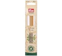Aiguilles à tricoter doubles pointes 15cm en bambou N°2,5 à 4 - Prym(...) - G