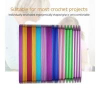 Aiguilles À Tricoter Droites En Alumine, Ensemble De Crochet, Pull À Tisser, Bricolage, Artisanat, Fil À Coudre, Aiguille, Outils De Couture, Couleur Mixte, 55 Pièces