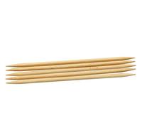 Aiguilles à tricoter en bambou 6,0mm 20cm, Naturel