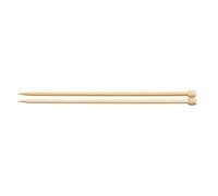 GLOREX Aiguilles à Tricoter en Bambou 8,0mm 35cm, Naturel, 8 mm