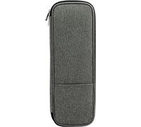 Aiguilles à tricoter étui vide aiguilles à tricoter sac de rangement avec accessoires transparents poche grande capacité étui pour stockage longues aiguilles à tricoter crochets à Crochet (Gris)