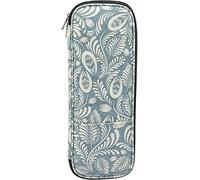 Aiguilles à tricoter étui vide aiguilles à tricoter sac de rangement avec accessoires transparents poche grande capacité étui pour stockage longues aiguilles à tricoter crochets à Crochet (Bleu)