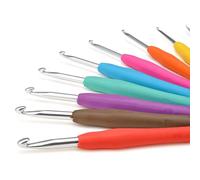 Aiguilles À Tricoter Multicolores 2-10mm, Poignée Ergonomique Souple, Aiguille À Crochet Pour Tissage De Fil, Outils Artisanaux De Bricolage