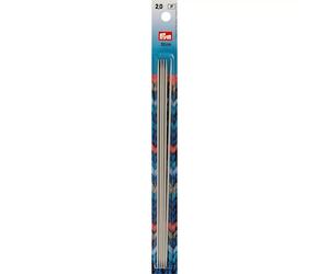 Aiguilles à tricoter Prym 2 pointes 20 cm - 2,00 mm - Gris perle