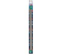Aiguilles à tricoter Prym à boule aluminium gris perle 6,5 mm 35 cm - Lot de 2