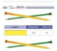KnitPro KP51213 Aiguilles Simple Pointes Bois Multicolore 35 cm x 6 mm