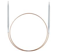 Addi Ad1057080-03.50 Aiguilles À Tricoter Circulaires, 80 cm Longueur x 3,50 mm D'Épaisseur, Argent/Or