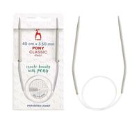 Aiguilles circulaires Aluminium Pony Classic 40 cm 3,50 mm - 1 pièce