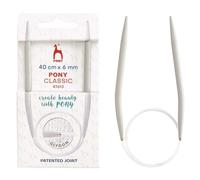 Aiguilles circulaires en aluminium Pony Classic 40 cm 6 mm - 1 pièce