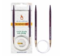 Aiguilles circulaires en bois de rose 60 cm 6,50 mm - Pony