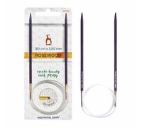 Aiguilles circulaires en bois Rosewood 80cm 3,5mm - Lot de 1