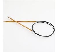 KNITPRO Dreamz Aiguilles Pointes effilées-pour Tricot Circulaire avec Tous Types de Fil, Bois de Bouleau, Jaune, 25cm x 3mm