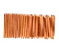 Aiguilles circulaires tricot interchangeables 75 pièces en bambou carbonisé 20cm, 15 tailles - Ensemble complet polyvalent pour débutants, tricot, crochet et créations DIY