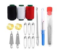 Aiguilles cōuture - Grand Chas Broderie | Acier Inoxydable Durable - Ensemble de 34 aiguilles à coudre et broder fines avec chas large pour travaux manuels maison cōuture bricolage, créations textiles