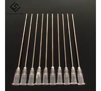 Aiguilles De Distribution Émoussées En Acier Inoxydable Blanc, 100mm, 10 Pièces, Embouts Pour Seringue De Colle, Remplissage D'encre, Flux De Soudage À L'huile