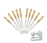 Aiguilles de machine à coudre, 10pcs à coudre universel aiguilles de machine titane taille œil 16 pour les accessoires multifonctionnels d'égout électrique
