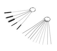 Aiguilles de Nettoyage,Outil de Nettoyage de carburateur, Carbon Dirt Jet Retirez 10 Aiguilles de Nettoyage et 5 brosses pour Outils