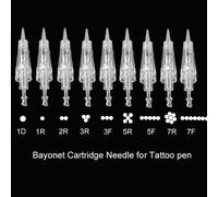 Aiguilles De Tatouage De Sourcils Certifiées Ce, 100 Pièces, Baïonnette Jetable, Cartouche De Microblading, Pour Machine Pmu Agulhas Easy Click