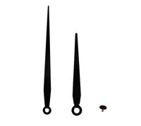 Rayher Aiguilles d’horloge forme „classique“, 1 paire, noir, 80mm (3,15 pouces)/105mm (4,13 pouces), horlogerie, décoration, réparation-69242576