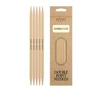 Aiguilles double pointe Knitter’s Pride Bamboo Luxe, 20 cm - 6,50 mm