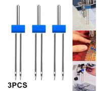 Aiguilles Doubles 3mm Acier Inoxydable Lot Aiguilles Doubles | Acier inoxydable pour durable, pointe stretch 2mm, points parallèles parfaits, machines standard