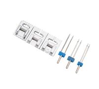 Aiguilles doubles extensibles pour machine à coudre 2/90 3/90 4/90 avec pied presseur pour la plupart des pieds à nervures