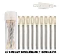 Aiguilles En Acier Inoxydable,30 Pièces,Point De Croix,Kit De Broderie Émoussée Avec Bouteille,Bricolage,Broderie Domestique-22/24/26 - Type 30pcs-No. 26-(3.35cm)