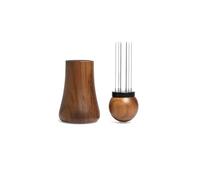 Aiguilles for agitateur à café 0,4 mm, outils de distribution, manche et support en bois naturel(Black)