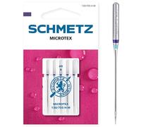 Aiguilles pour machine à coudre SCHMETZ Microtex - 60 (8) aiguilles pointues et fines pour une couture précise sur tissus délicats et denses - Empêche les points sautés et la casse, 5 pièces