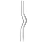 Aiguilles torsade x 2 - n°2 - n°5 - Distrifil(...) - Gris BLANC G