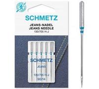 Aiguilles Universelle Jeans pour Machine à Coudre - 130/705H-J Dimension 90/14 - 5 pces - SCHMETZ(...) - Bleu Bleu G