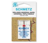 Schmetz Aiguille pour machine à coudre Triple Universal 130/705 H DRI 2.5 Grosseur 2.5/80